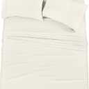 Utopia Bedding Queen Sheet Set  4 Piece Bed Sheets for Queen Size Bed, Soft and Breathable Microfiber, Includes 1 Fitted Sheet, 1 Flat Sheet and 2 Pillowcases (Ivory)