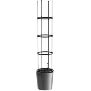 62 in. Raised Garden Bed Tomato Planter Box with Trellis Plastic 13.4 in. W Self-Watering Tomato Planter with Wheels