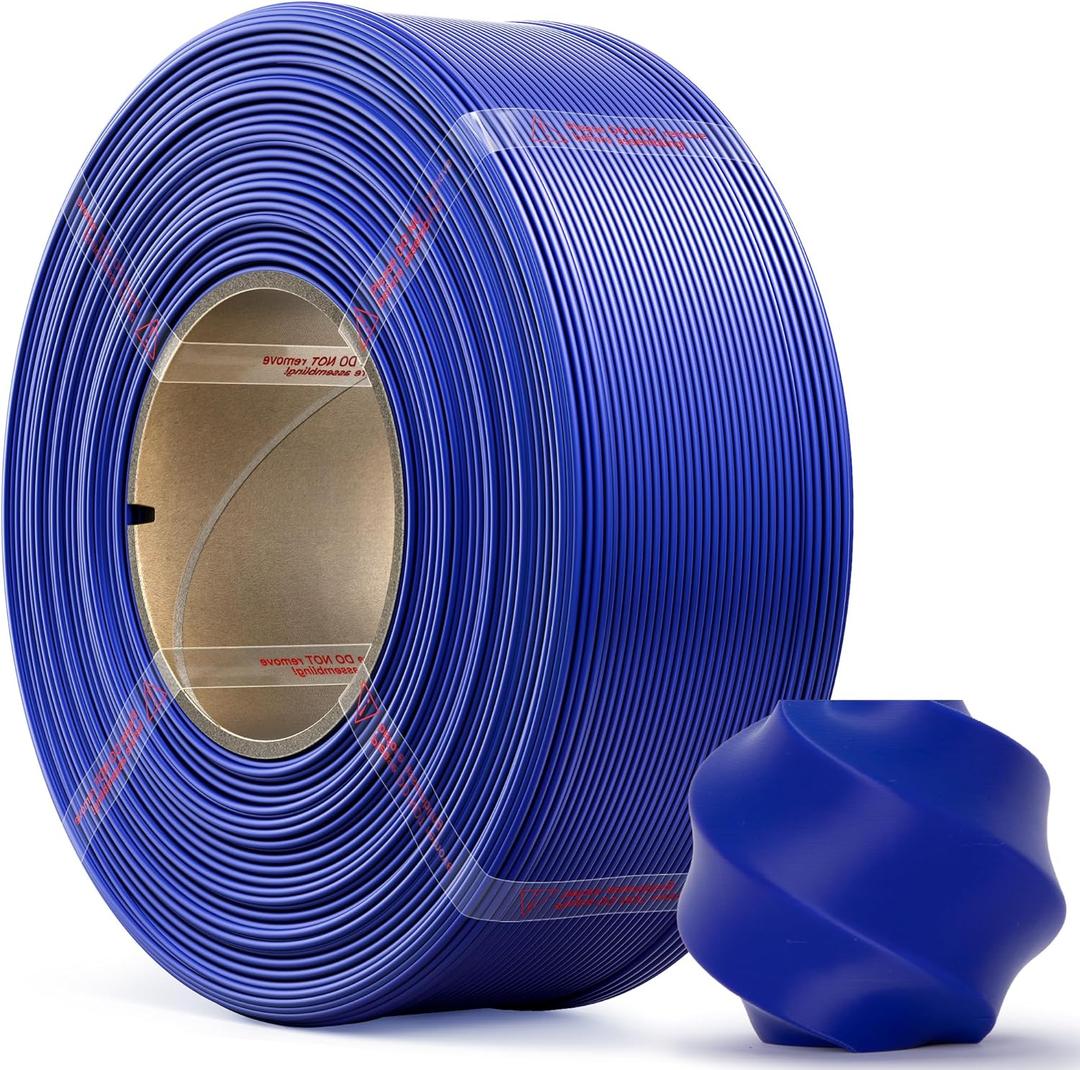 PLA Basic, Pre-Dried Refill Filament 1kg (2.2lbs) for Reusable Spools, 1.75mm Spool-Less 3D Printing Filament, Compatible with Bambu Lab 3D Printers  Dark Blue