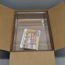 STORi STAX Plastic Stackable Organizer Drawers (Set of 2) Clear | 12.5" Wide | Set Includes One Open Drawer & One Divided Drawer | Organize Office Desk Accessories & Sort Paper | Made in USA