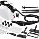 steam cleaner, household steam cleaner, handheld steam cleaner with 21 accessories, 248  F high temperature, suitable for bathroom glass, floor, sofa, kitchen oil stains, toys (White) (Large)