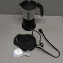 Cuban Coffee Maker, 6 or 3cup Electric Espresso Coffee Maker, Portable Cafeteras Electricas Modernas, Electric Moka Pot with Detachable Base & Overheat Protection, Coffee Gift for Home Travel (Black)