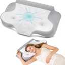 Cervical Pillow for Neck Pain Relief, Ergonomic Contour Memory Foam Neck Support Pillow with Ear Pressure Relief and Dual Height Design, Cooling Orthopedic Pillow for Side, Back and Stomach Sleepers, 23.6 15.7 4.7 inches