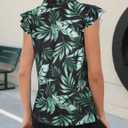 Viracy Ruffle Sleeve Womens Golf Shirt Lightweight Moisture Wicking Polo Wrokout Tops (Gray, XXL)