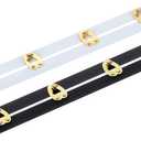uxcell 2 Set Corset Busk, 8 Inch White,Black Steel Boning Support with Gold Buttons Spring Steel Corset Busk Corset Boning for Sewing Corset Making Gown Wedding Dress
