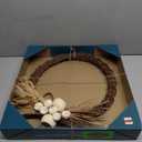 Harvest Dried Floral Wreath, Pancho Ring, Rahul Cut and Bell Cup, 3.14 in H x 19.6 in Dia, For Indoor and Covered Outdoor Use