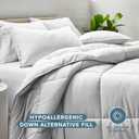 Bare Home Comforter Set - Oversized King Size - Ultra-Soft - Goose Down Alternative - Premium 1800 Series - All Season Warmth (Oversized King, Cloud Grey)