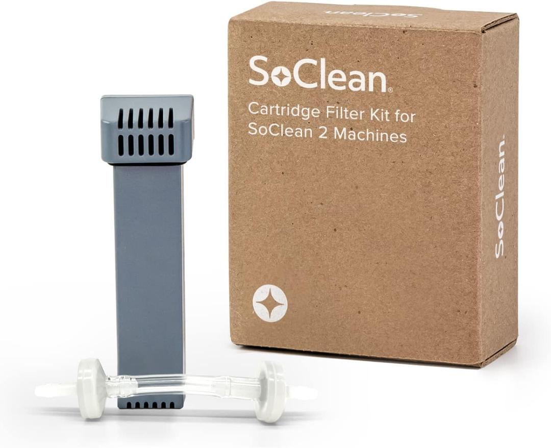 SoClean Genuine Replacement Cartridge Filter Kit for SoClean 2 Machines | Includes One Filter Cartridge and One Check Valve | Authentic OEM Part | New Eco-Friendly Packaging