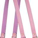 Allzedream Genuine Leather Purse Strap Sewing Canvas Replacement Handbag Shoulder Bag 2 Pcs (Pink, Gold Hareware)