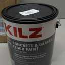 KILZ 1-Part Epoxy Acrylic Concrete & Garage Floor Paint, Silver Gray, Satin, Interior/Exterior Concrete Paint for Basement Floors, Porches, Driveways & Pool Decks, 1 Gallon