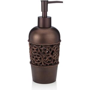 Essentra Home Bronze Liquid Soap Dispenser for Bathroom, Bedroom or Kitchen. Also Great for Hand Lotion and Essential Oils.