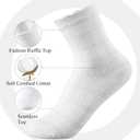 Shyyween 4 Pairs Girls White Ruffle Socks Kids Cotton School Uniform Dress Socks Crew Ankle Size 4-12 Years (White)