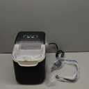 Countertop Ice Maker Machine, 8 Ice Cubes in 6 mins, 26lb/ Day Ice with 2 Sizes- Portable Mini, Energy Saving & Basket/ Scoop for Home/ Party/ Travel/ Camping/ Bar, Black