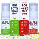 Dog Potty Training Spray & NO-GO Area Spray | Helps Train Puppies & Dogs Where to Potty | Dog Pee Training Spray | Suitable for Indoor & Outdoor Use | (1.6 Fl Oz Spray Set)