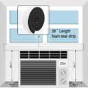 HOXHA Air Conditioner Foam Insulation Window Kit 2 Pack, AC Side Panels Kits, Air Conditioner Accessories Seal, 17 inch9 inch 7/8 inch,White