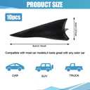 RGOAANC 10PCS Universal Car Carbon Fiber Black Shark Fin Diffuser Set, ABS Material, Upper Position, Reduces Wind Resistance and Noise