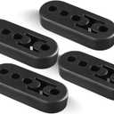 Rubber Exhaust Hangers 4 Pcs, Universal Muffler Hanger with 4 Holes 0.47 Inch, Weather Resistant Insulator Bushing for Tailpipe System
