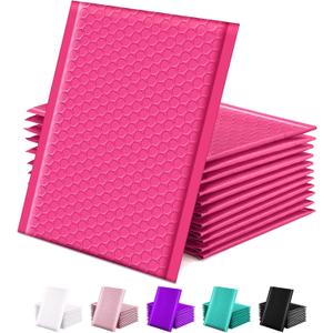 GSSUSA Bubble Mailers 6x10 Inches 25Pack Usable Size 6x9" Small Bubble Mailer Bubble Envelopes Mailing Envelope Bags Shipping Bag Self Seal Package Mail Packing Business Supplies, Pink