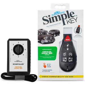 Simple Key Programmer & Key Fob for Select Chrysler, Dodge, Jeep, Ram, Volkswagen Vehicles (Interchangeable 5 & 7 Button keypads)