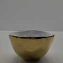 Pampa Bay Moonlight Tarnish Free Medium Porcelain Serving Bowl with Gold Titanium