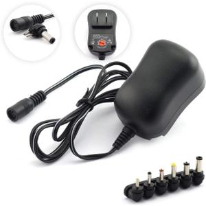 1PC AC to DC 3-12V Adjustable Power Supply Adapter 12W 1A Multi-Function Power Adaptor with 6 Plugs