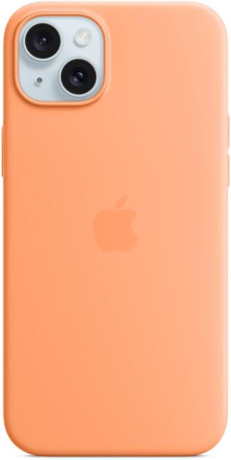 Apple iPhone 15 Plus Silicone Case with MagSafe - Orange Sorbet - MT173ZM/A