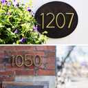 HASWARE Floating House Number Sign: 5 inch Modern Door Signage - Striking for Street Home Address Numerals (2, Golden)