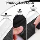 Frienda 2 Set Door Brush Bottom Sweep Brush Weather Stripping Aluminum Door Seal with Screws for Gaps up to 1 Inch, for Home, Commercial Gate, Fill Gaps Dust, Debris (1 x 36 Inch,Silver)