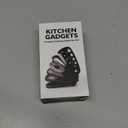 Kitchen Gadgets Set 6 Piece, Space Saving Kitchen Utensils Stainless Steel Accessories Cheese Grater, Bottle Opener, Pizza Cutter, Vegetable Peeler, Paring Knife, Garlic Grinder, Burlap Bag Gift(BLK) (Classical Black 6pcs)