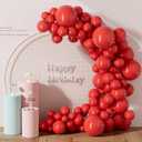 3 x DECOCKRAT 130PCS Red Balloons, Latex Balloons Different Sizes 18/12/10/5 Inch, Helium Balloons with Ribbon, Party Balloon Set for Birthday Wedding Graduation Anniversary Baby Shower Decorations.