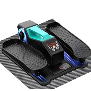 Under Desk Elliptical, Electric Leg Exerciser While Sitting for Seniors Adults, Portable Quiet Elliptical Exercise Machine, Seated Pedal Exerciser with Remote Control, 12 Adjustable Speeds (Blue)