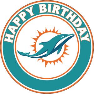 7.5 miami Basketball Cake Topper – Round Edible Birthday Cake Decorations, Happy Birthday Cake