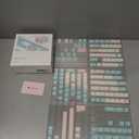 Dokodoko Rainy Pig Keycaps - PBT Cherry Profile, Dye-Sub, 168 Keys, Cute Minimalist Pastel Set for Mechanical Keyboards