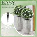 Yunlly 6 Pcs Artificial Flowers Fake Boxwood Topiary Ball Tree 27 Inch Outdoor Faux Bush Balls, Realistic UV Resistance Fake Shrub Plant with Spike for Garden Porch Patio Indoor Decor (White) (Null)