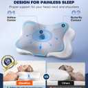 Ultra Pain Relief Cervical Neck Pillow for Sleeping, 5X Support Ergonomic Contour Pillow for Deep Sleep, Cooling Memory Foam Pillows for Adults, Orthopedic Bed Pillow for Side Back, Stomach Sleepers
