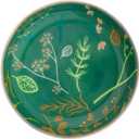 Jewelry Ring Dish Tray Boho Ceramic Decorative Trinket Dish Organizer for Rings Earrings Necklaces Bracelet Watch Keys Plate Small Round Ring Holder Gift for Women Engagement (Green)