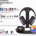 Headphone Stand with 15w Wireless Charger, Suguder 4 in 1 Charging Station Headset Holder for AirPods Max/Pro/4/3/2 iWatch 10/9/8/7/6/5/4/3/2/1/SE iPhone 17/16/15/14/13/12/11/X for Desktop Table Game