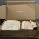 Chic Leaf Compostable & Biodegradable Palm Leaf Disposable Party Plates, Cups & Napkins Set - 10" & 7", 45 Person Set - Heavy Duty Party Supplies - Square Appetizer Plates, Cups & Napkins Disposable