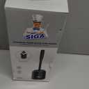 MR.SIGA Toilet Bowl Brush and Holder, Premium Quality, with Solid Handle and Durable Bristles for Bathroom Cleaning, Black, 1 Pack (One Size)