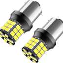 Serundo Auto 1156 Led Bulb, 12V 24V Super Bright 1141 1003 BA15S LED Bulbs Used for Back Up Reverse Lights, Tail Lights, RV lights,Lawn Mower etc. Pack of 2pcs White