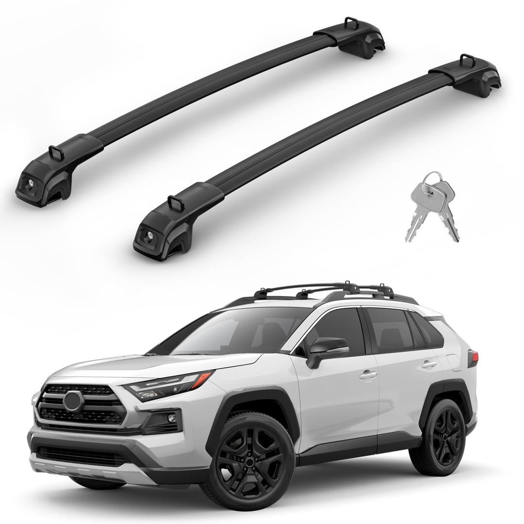 330Lbs Roof Rack Cross Bars Compatible with Toyota Rav4 2013-2018, Heavy Duty Top-Mount Aluminum Roof Rails Crossbars Rooftop Luggage Racks Cargo Carrier