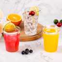 Goodluck 100PCS 9oz Plastic Cups for Party, Disposable Silver Cups, Plastic Cocktail Glasses for Wedding Thanksgiving, Christmas, and Parties