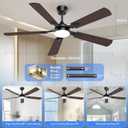 Ceiling Fans with Lights, 52 Inch Modern Ceiling Fans with Lights and Remote Control, DC Reversible Motor, Noiseless, 3CCT, Ceiling Fan for Bedroom, Living Room, Apartment Indoor/Outdoor Use