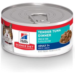 Hill's Science Diet Adult 7+ Wet Cat Food, Tuna Stew, 5.5 oz. Cans, 24-Pack