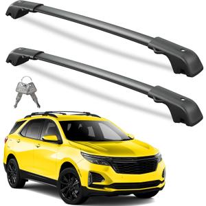 Lockable Roof Rack Cross Bars 220lbs Compatible with 2018-2024 Chevy Chevrolet Equinox & GMC Terrain 2018-2024(Not for EV), Heavy Duty Aluminum Roof Rails Crossbars Canoe Black Luggage.
