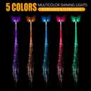 15 Pack Led Light Up Fairy Hair Accessories Braid Extension Clips for Women Girls, Glow in the Dark Party Favors Supplies Neon Rave Accessories Wig for Festival Halloween Christmas Birthday