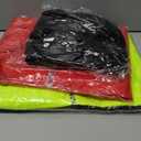 BUYJYA Men's Workout Clothes Athletic Shorts Shirt Set 3 Pack Basketball Football Training Running Gym Christmas gifts (Medium, Black/Red/Green)