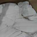 Serta Goose Feather Down Fiber Comforter Queen Size - 100% Cotton Cover Duvet Insert - Hotel Luxury Hypoallergenic Bedding Comforter All Season Medium Warmth 90 x 90 Inch White