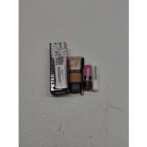 Peter Thomas Roth | Instant FIRMx® No-Filter Primer, Instant Skin Tightener; e.l.f. Soft Glam Foundation; Lip Pencil Nude PINK; e.l.f. Sheer For It Blush Tint; Mario Badescu Moisturizing Lip Balm for Dry Cracked Lips