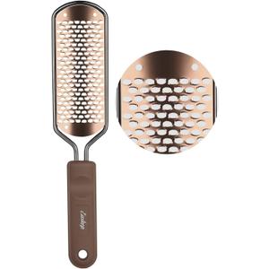 Foot File Foot Scrubber Pedicure - Callus Remover for Feet Easkep Professional Grater Rasp Foot Scraper Corns Callous Removers Cracked Dead Skin Remover for Dry and Wet Feet (Golden)